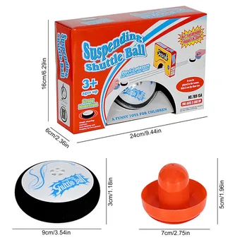 Air H ockey Hover Puck Mini Electric Floating Hockey W/2 Red Air H ockey Pushers Air H ockey Board Game Toy Gift For Kids Adults 6
