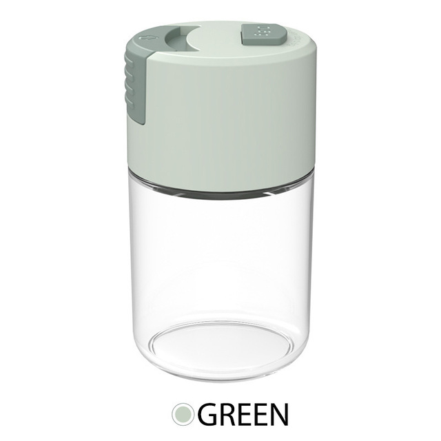Metering Spice Jars Salt and Pepper Shakers Press Type Glass Sugar Container Bbq Kitchen Seasoning Spices Organizer