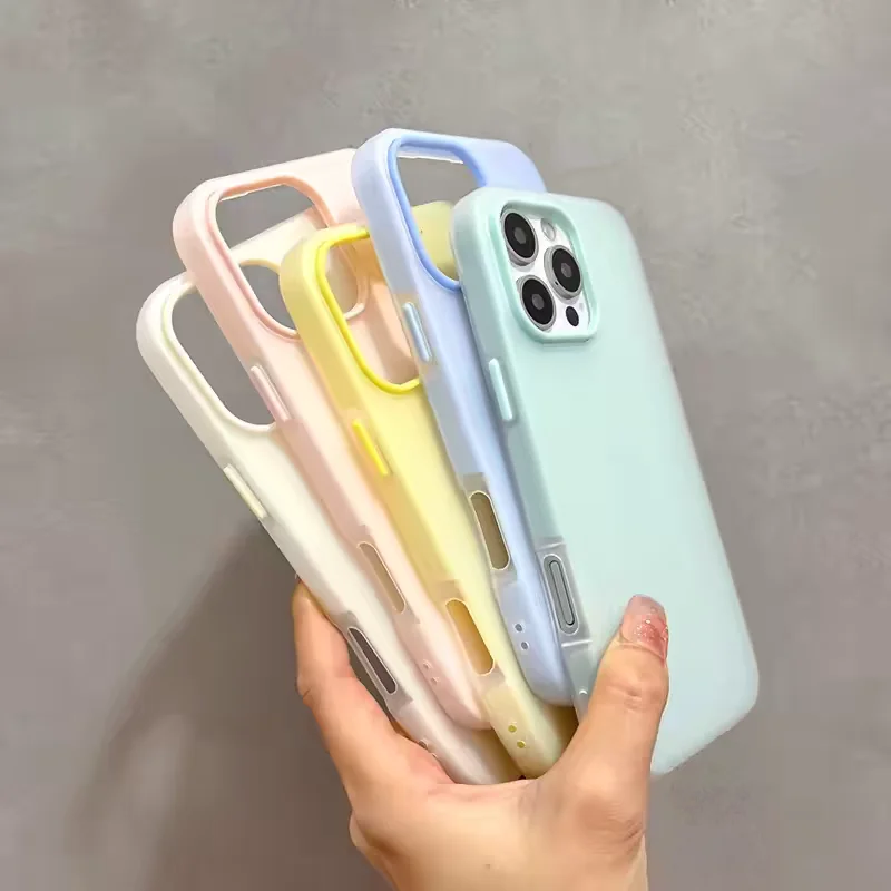 Candy Color Frosted Glow Matte Soft Phone Case Cover