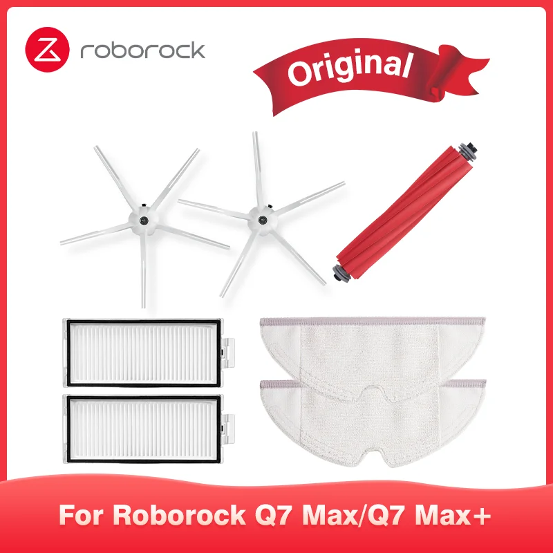 Max Plus Acessório Original Bolsa de pó Mop Panos Filtro Escova Lateral Escova Principal Opcional Peças de Reposição Roborock-q7