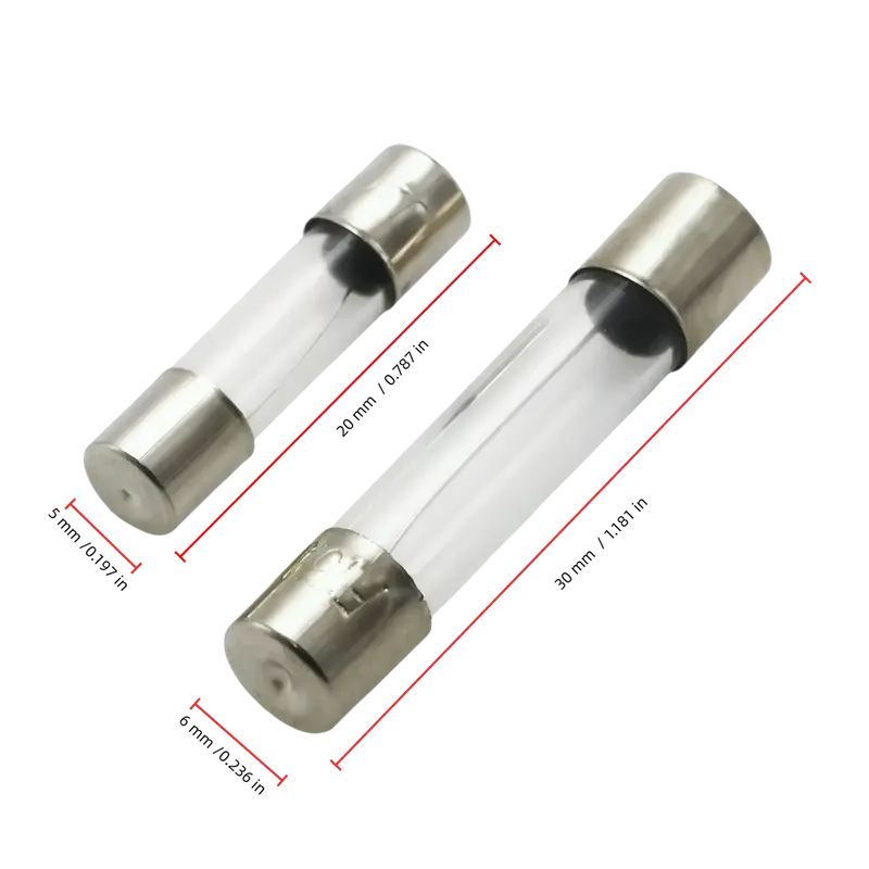 10Pcs/100Pcs 5*20mm 6*30mm Fast Blow Glass Tube Fuses 5x20 6x30 250V 0.1 0.5 1 2 3 3.15 4 5 6 7 8 10 12 15 20 25 30A AMP Fuse - Image 2