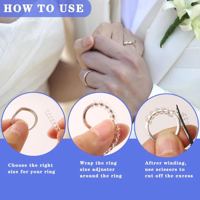 Clip Type Spiral Ring Adjuster Universal Jewelry Fit Loose Finger Ring Size  Adjuster Kit Painless Flexible Reusable Spiral - AliExpress