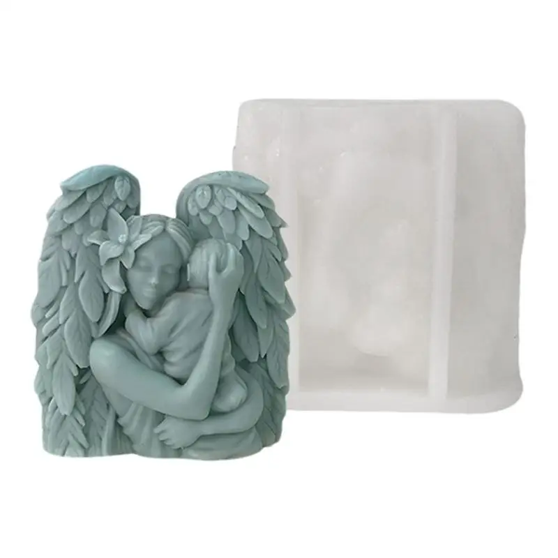 

Small 3D Angel Candle Mold Little Wing Angel Resin Molds Baby Tool DIY Making Decor Soap Resin Mould Party Mother's Day Gifts
