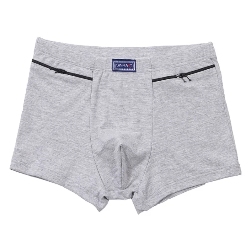 Men's Pockets Underwear Anti-theft Briefs Boxer Panties,two Zippers Pockets Cotton Underpants,mens Boxers Briefs,booty shorts 6