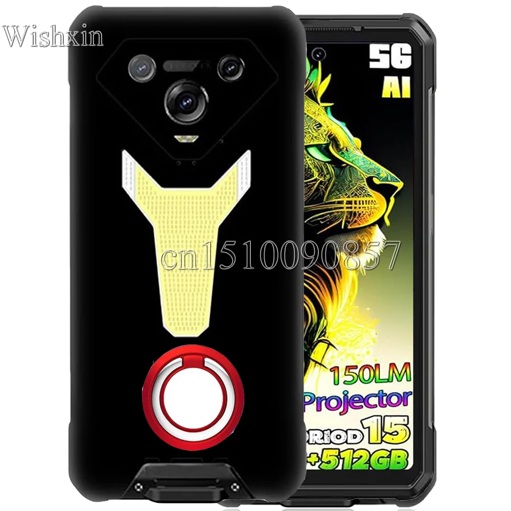 Shockproof Ring Holder Kickstand Case - Soft TPU Protective Cover