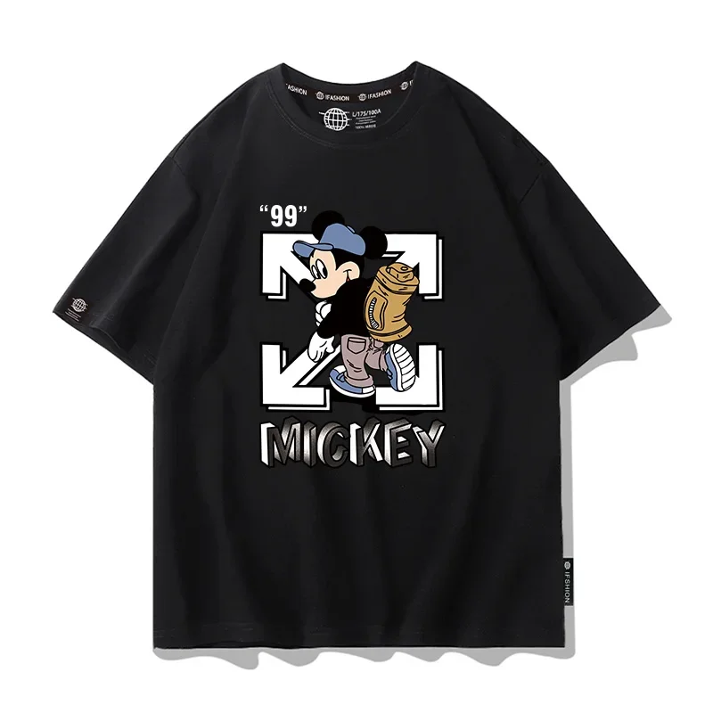 

Disney Mickey Mouse Co-Short Sleeve Summer T-Shirt Male Cartoon Mickey T-shirt Anime Around Half Sleeve Clothes Graphic T-Shirt