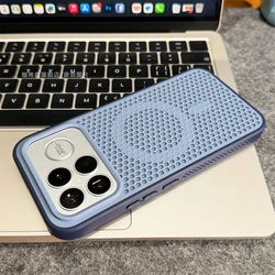 Heat Dissipation Honeycomb Magnetic Wireless Charging Shockproof Phone Case for Xiaomi Mi 17 Pro (SSSR Blue)