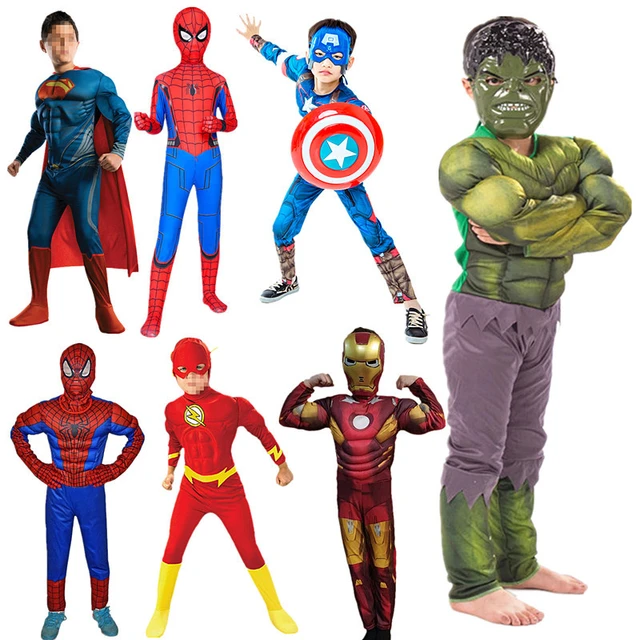 Costume De Super-héros Fantaisie Pour Enfants, Déguisement Musclé Pour  Garçons Et Filles, Masque D'halloween, Bouclier, Fournitures De Carnaval -  Cosplay Costumes - AliExpress