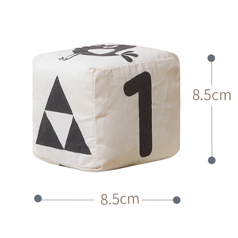 Baby Cloth Building Blocks Montessori Sensory Toy Cubes Stacking Animal Digit Shape Cognition Early Educational Creative ToyGift