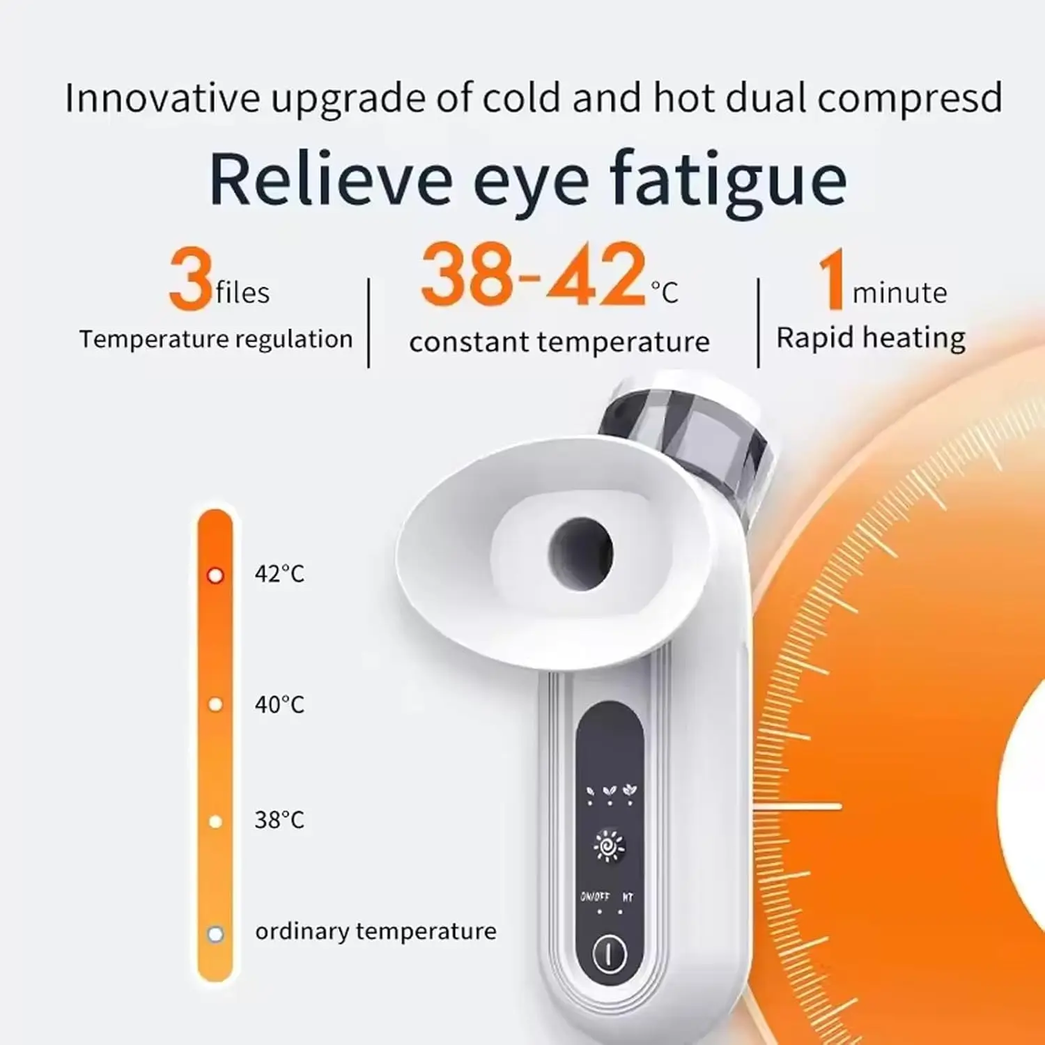 Mini USB Rechargeable Eye Mist Sprayer Steam Therapy Wand, Nano Eye Mist Steam Sprayer Portable Eye Steamer Moisturizer Soother 3