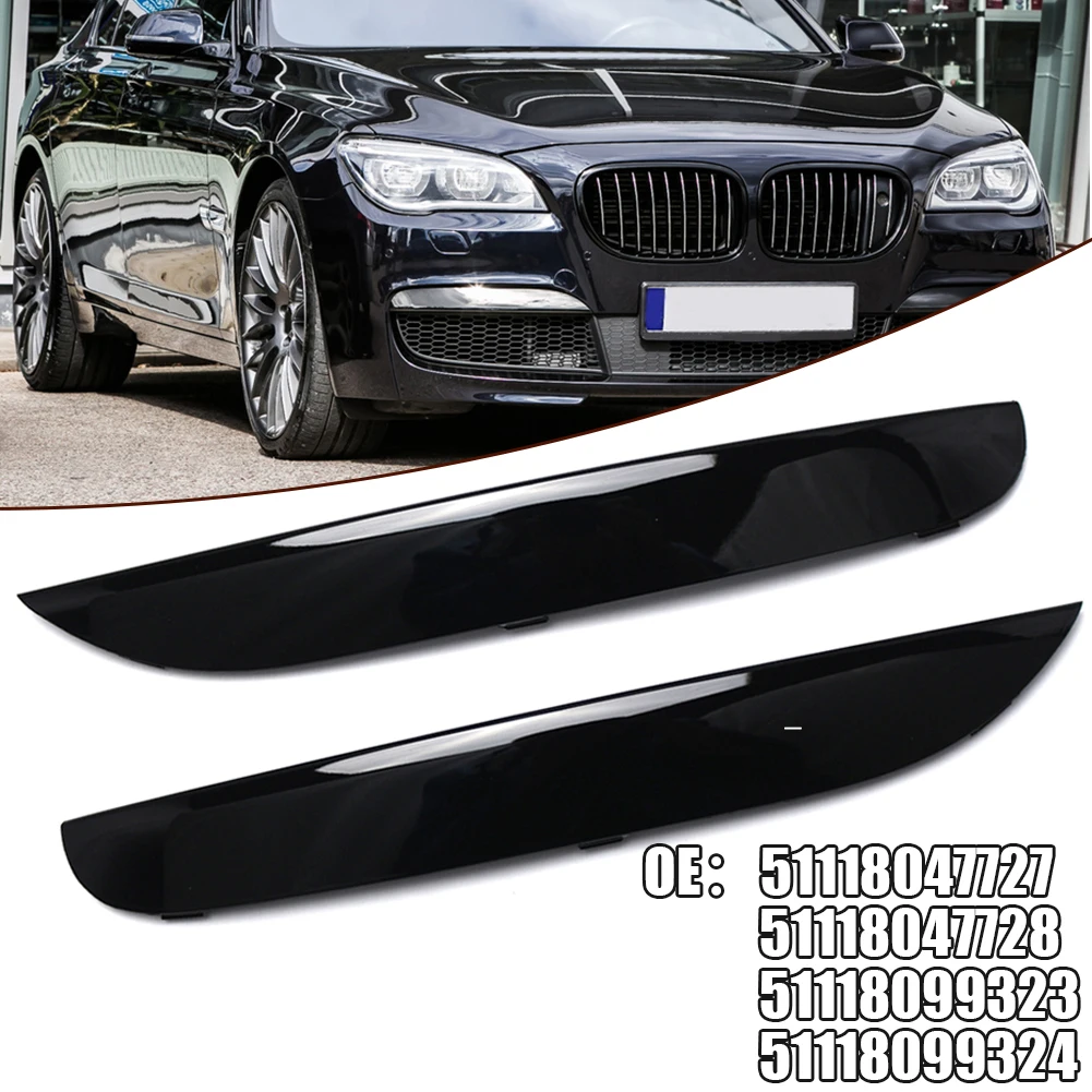 

2pcs Front Bumper Grill Moulding Trim Set Left Right 51118047727 For BMW 7 F01 F02 F04 51118047728 51118099323 51118099324