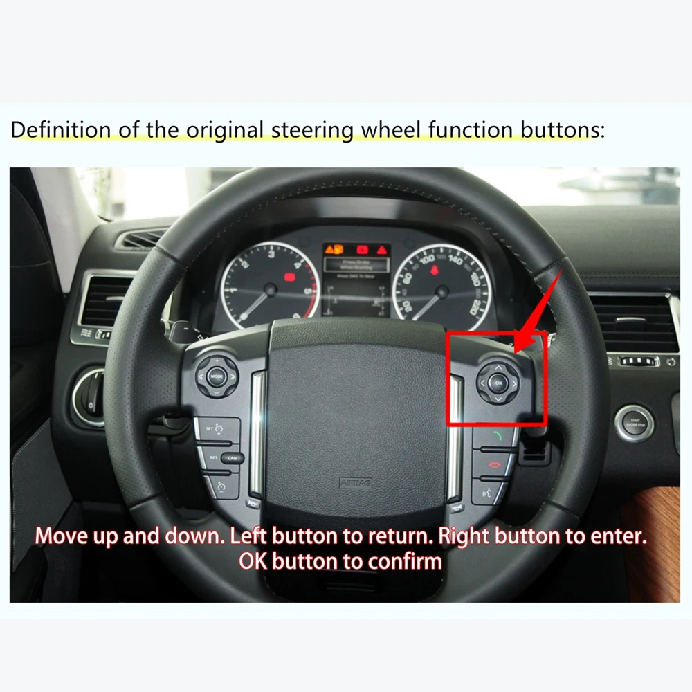 Panel de Instrumentos Digital de 12.3 Pulgadas para Land Rover Range Rover V8 L322 2002-2012, Velocímetro, CarPlay, Cabina Virtual 4