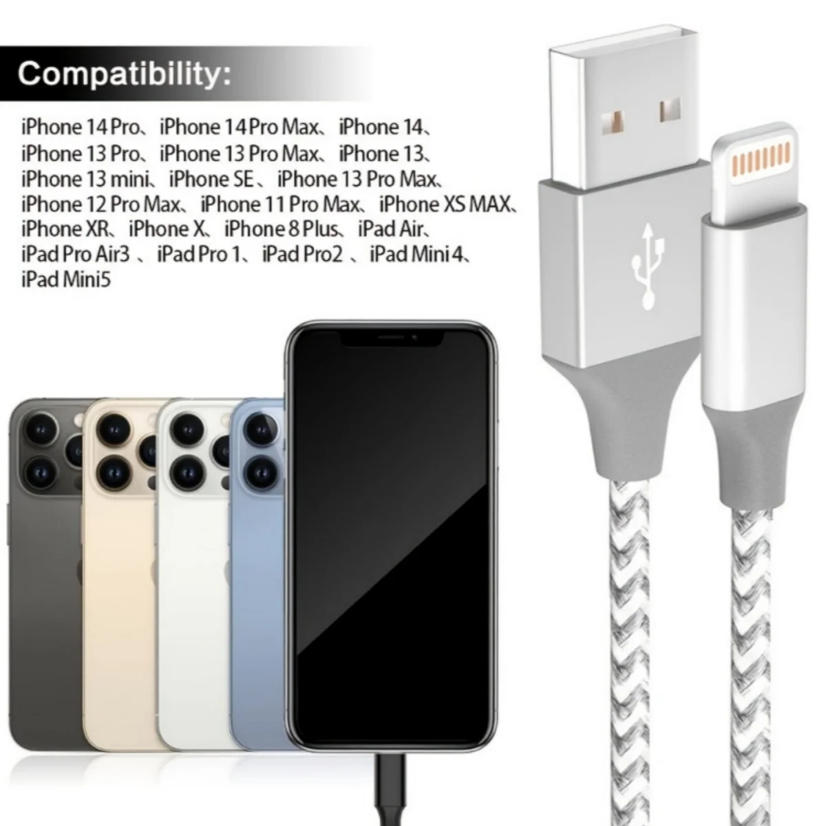 Ipad Fastest Iphone 12 Pro Max Charger [MFi Certified]10FT USB-A