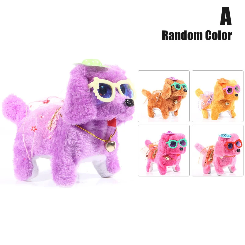 Electric Cute Plush Dog Light LED Eyes Walking Barking Puppy Kids Toy Gift Plush Toy 2