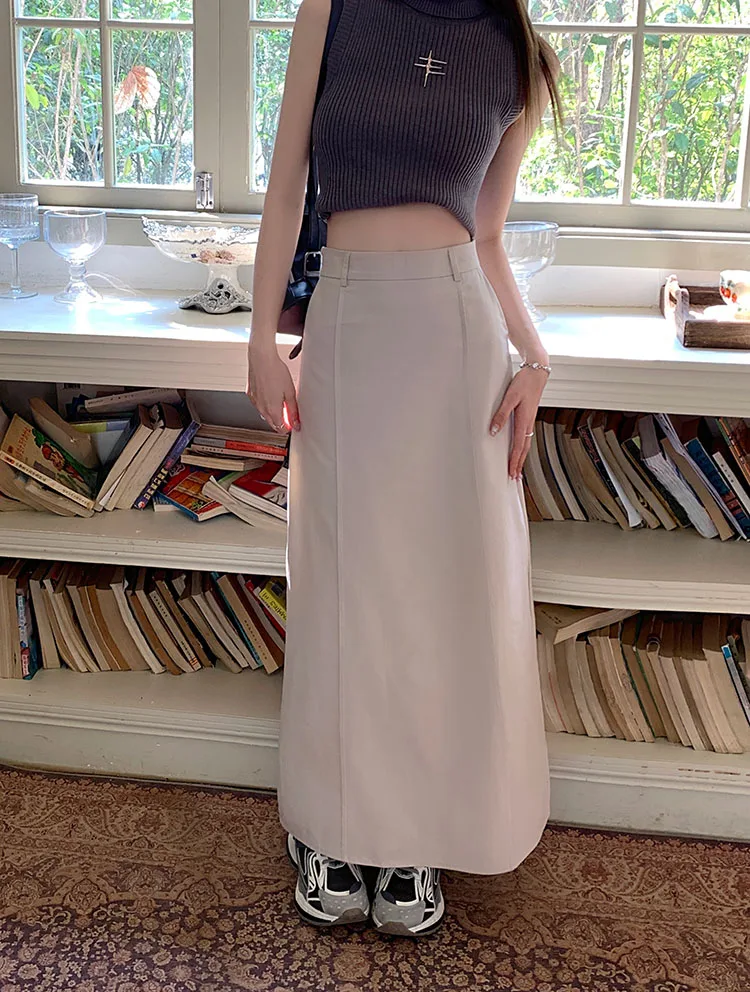 スカート LOW CLASSIC : 24FW / DOUBLE WAIST LONG SKIRT (2COLORS) クラシカル2wayハイウエストジャンパースカート – ロリータ