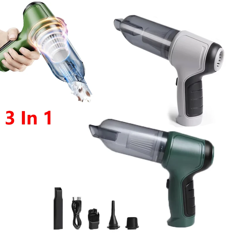 Mini Clean Machine NEW 3 in 1 Handheld Auto Vacuum Home & Car Dual Use120W 9000Pa Car ...