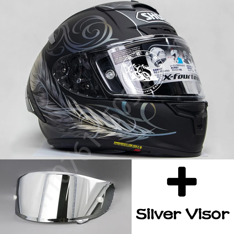 SHOEI X-14 KUJAKU ブラック/シルバー ショウエイから鮮やかなクジャク