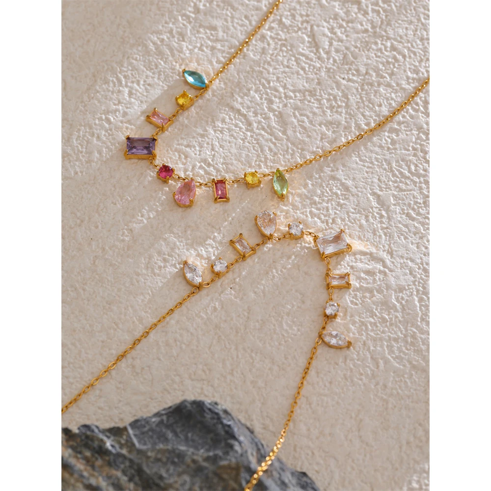 Yhpup Cubic Zirconia Pendant Necklace