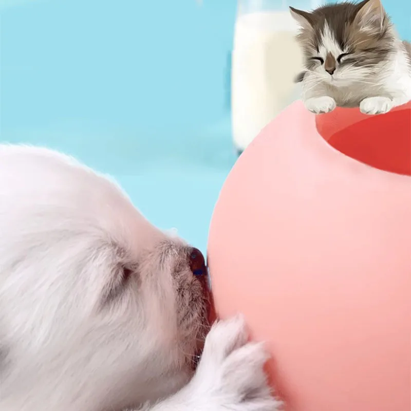 Title 4, Kitten Pet Milk Feeding Bottle Bionic Silicone ...