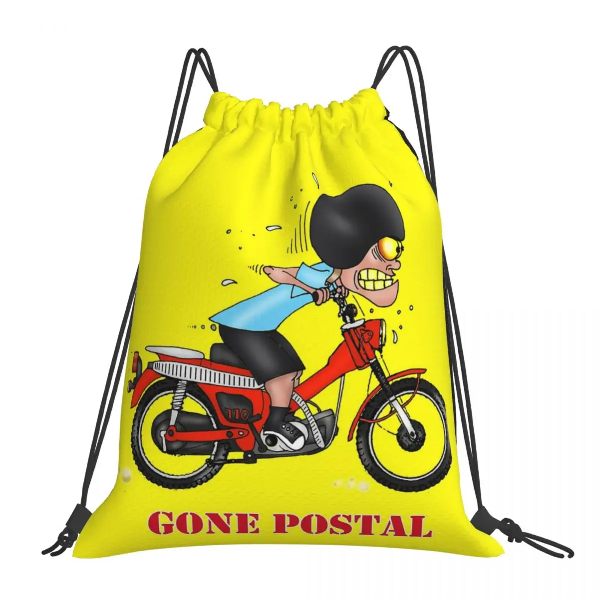 

Gone Postal Honda Postie Bike Motorcycle Version Backpacks Portable Drawstring Bags Drawstring Bundle Pocket Sports Bag Book Bag