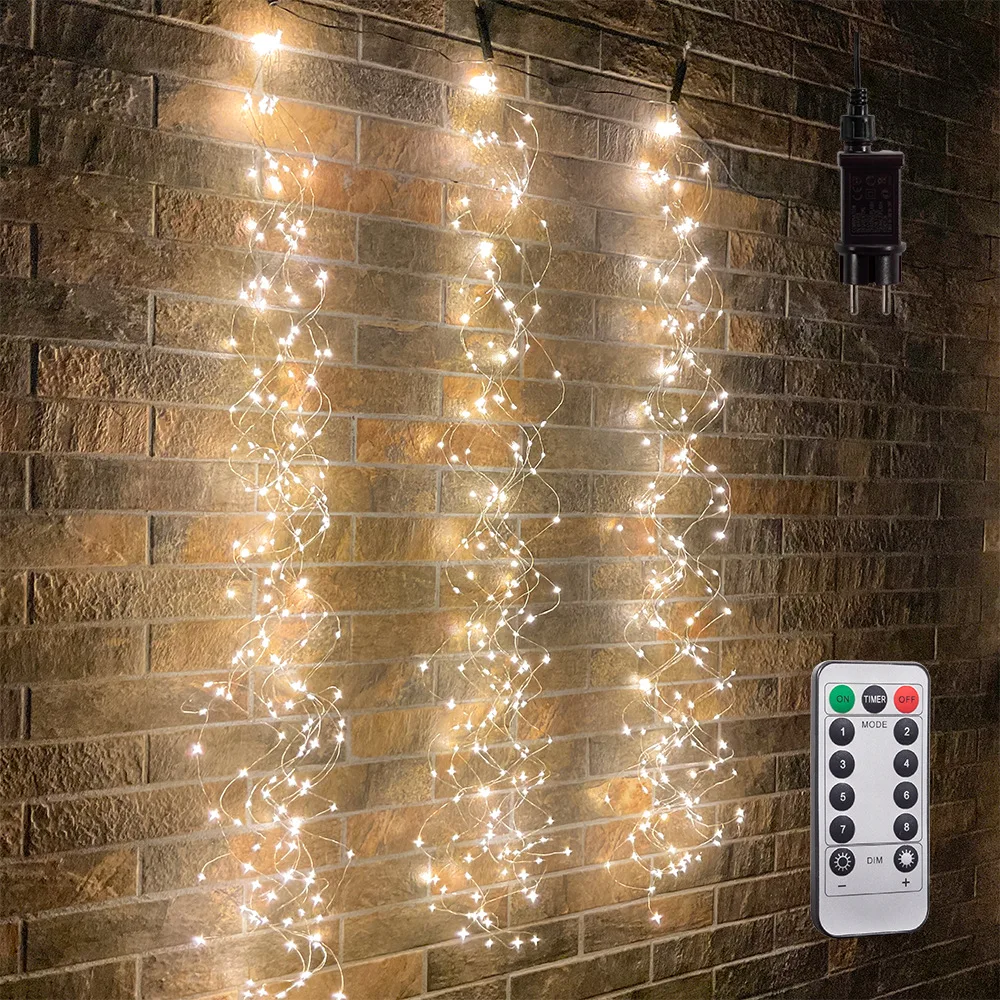 

Led Copper Wire Lights String Vines Branch Waterfall Fairy Lights Battery Operated Garland of Decorative Lights Party Holiday