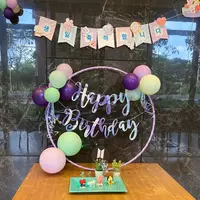 Wedding Birthday Party Decor Round Balloon Arch Kit Holder Bow of Circle Wreath Stand Support - Image 4