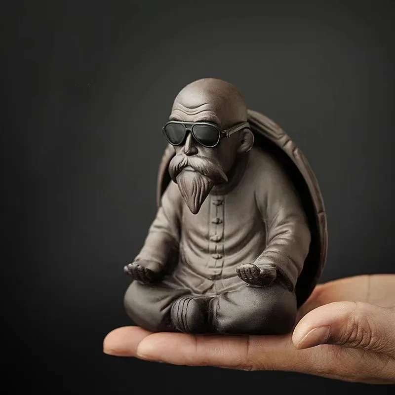 Ceramic Kung Fu Tea Old Man Pet Statue Tea Strainer Leaking Strainer Household Set Accessories Ceremony Decoration tea pet ornaments