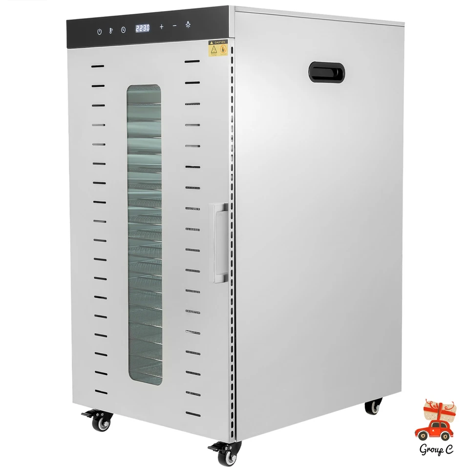 1700W Stainless Steel Food Dehydrator with 20 Trays
