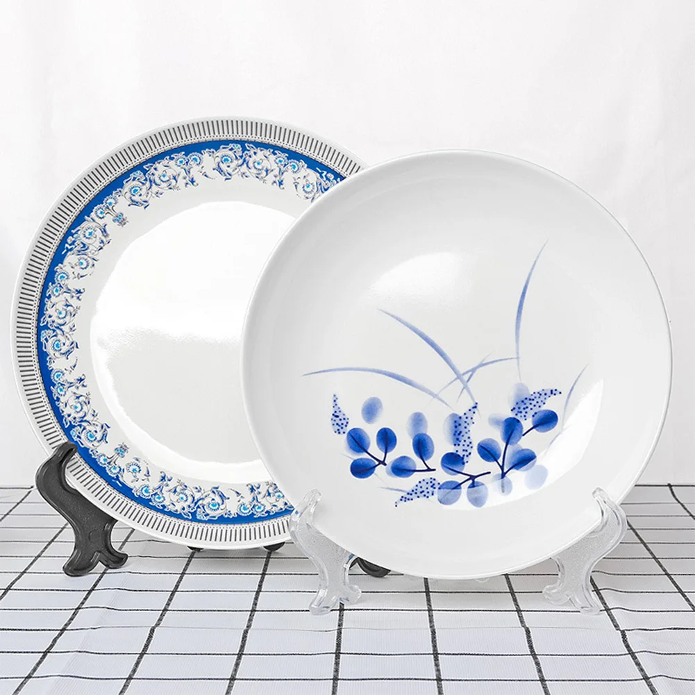 

10 Pcs Plastic Display Plate Stand Easel Frames Pictures Bowls Holder Portable Display Stand Stander Home Kitchen Desktop Decor