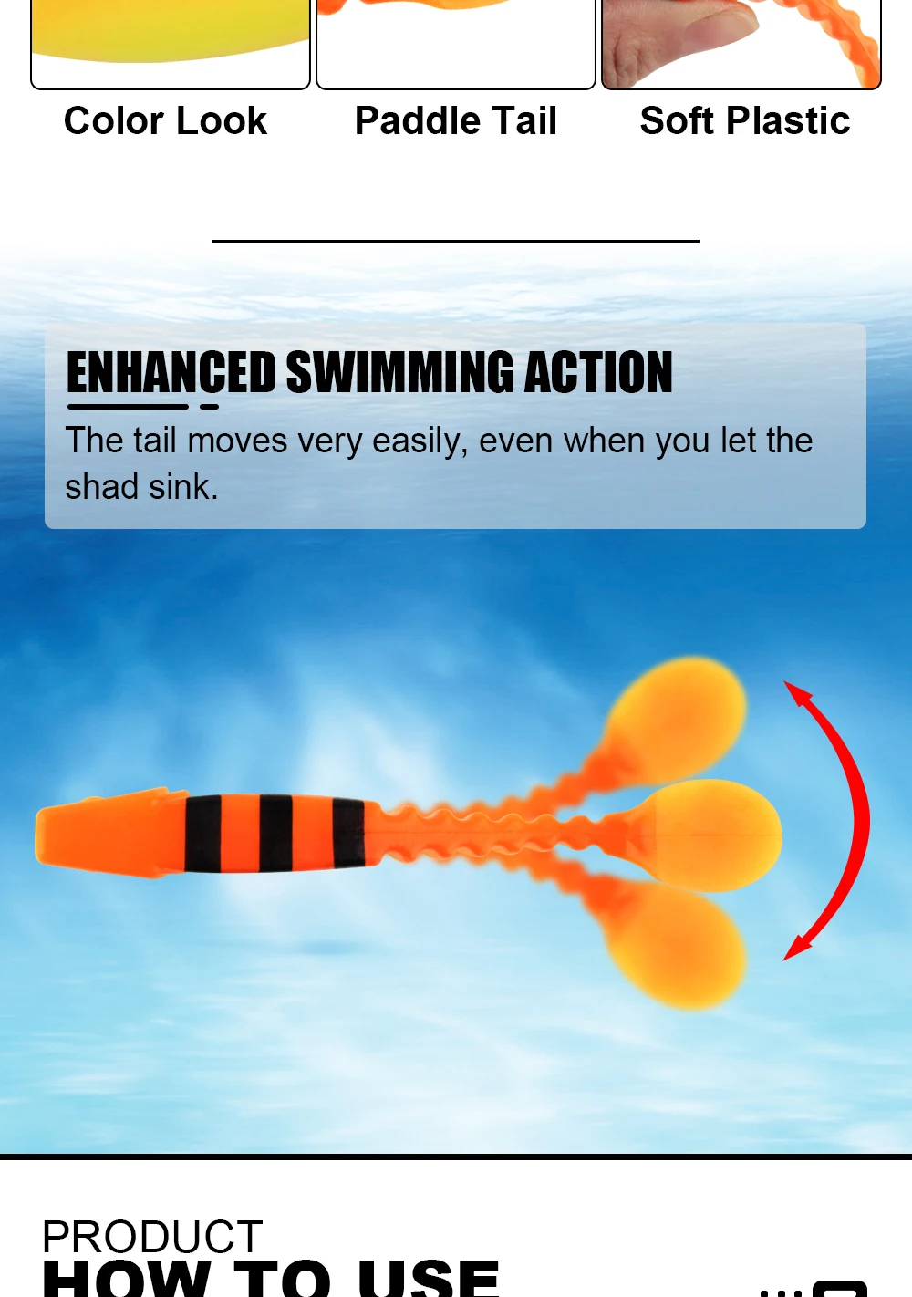 Spin poler 5 "Soft Swimbait Minnow Shad Angel köder Paddels chwanz Silikon künstliche Jigging Wobbler Jerkbaits Pike Bass 2 teile/paket – Detail 4