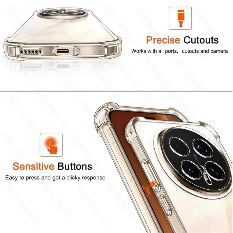 Premium Anti-Yellow Transparent Silicone Shockproof Case