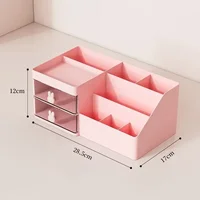 Large Capacity Cosmetic Storage Box Makeup Drawer Organizer Skincare Makeup Stationery Storage Box for Dressing Table Desktop 2
