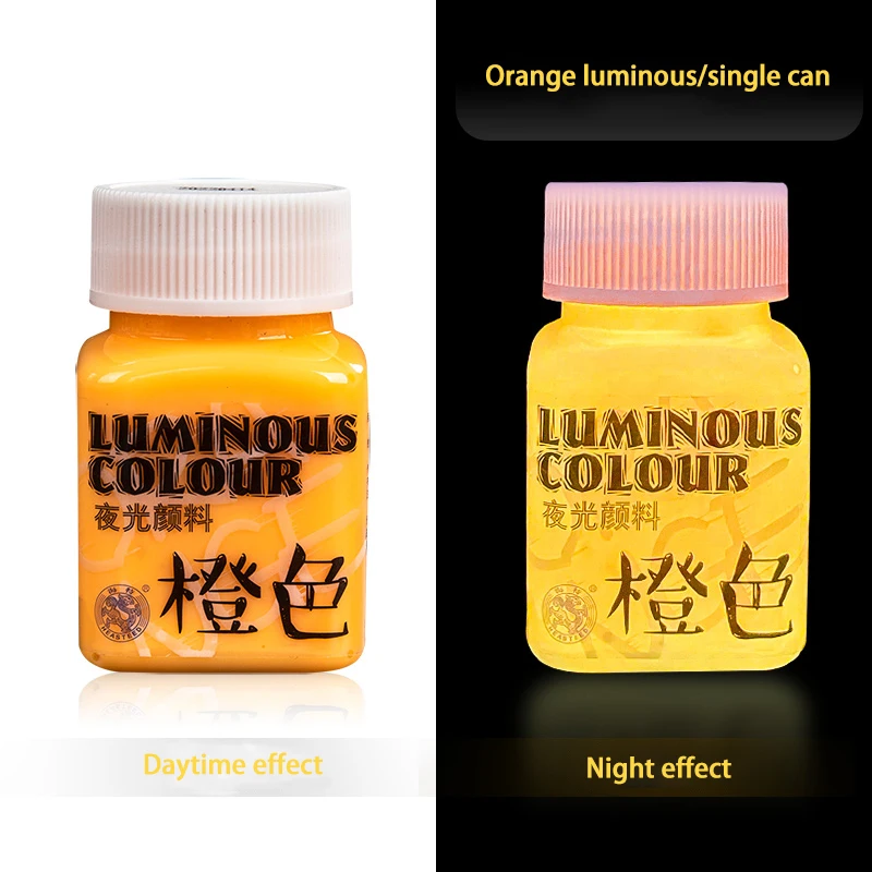 Luminous Glow-in-the-Dark Fluorescent Acrylic Paint for DIY Textile and Wall Art