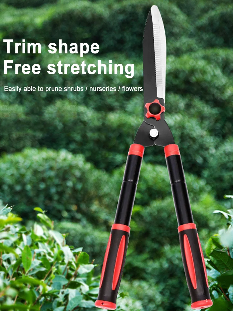 

Retractable gardening pruning scissors