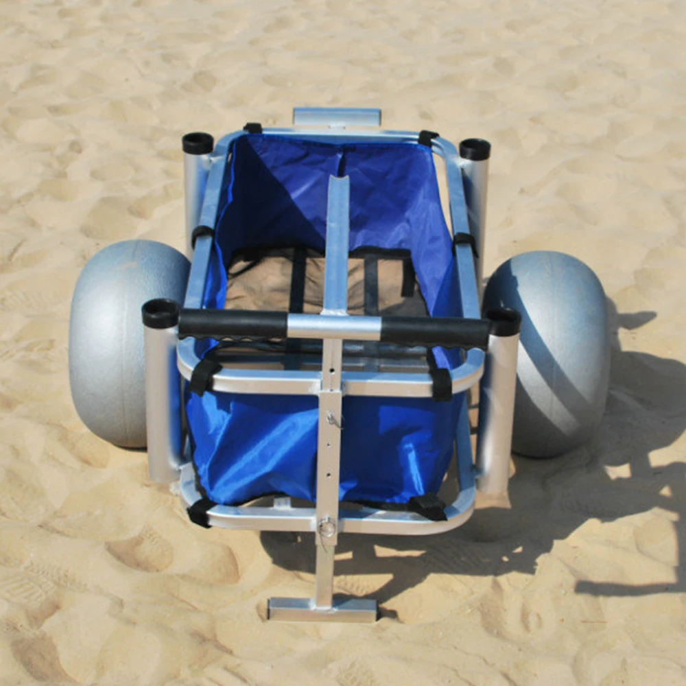 sale two wheel Camping Fishing Multifunction Folding Aluminum Balloon Wheel Beach For Sale