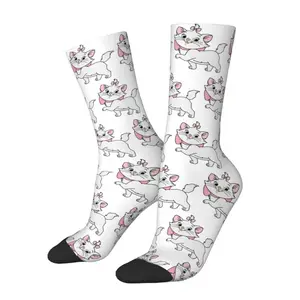 The Aristocats Marie Cat Men Women Crew Socks Unisex Fashion Cartoon Spring Summer Autumn Winter Dress Socks