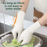 Disposable Dishwashing Gloves Ding Qing Pull-out Women's Housework Cleaning Kitchen Durable Extended Nitrile Household 1