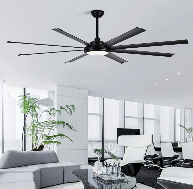 80 Inch Industrial Ceiling Fans With Lights Indoor/Outdoor Ceiling Fan with Remote Control Noiseless for Patio Porch Garage