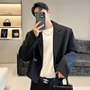 LUZHEN Original Metal Buckle Placket Design Blazer Short Jacket Men's Fashion Elegant Korean 2025 Spring New Trendy Coat LZ3653 4