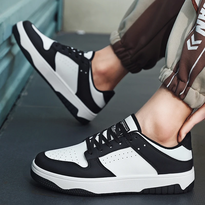 

2023 New Men's Skateboarding Shoes Fashion Personalized Walking Sports Shoes Leather Casual Sports Shoes Size39-44