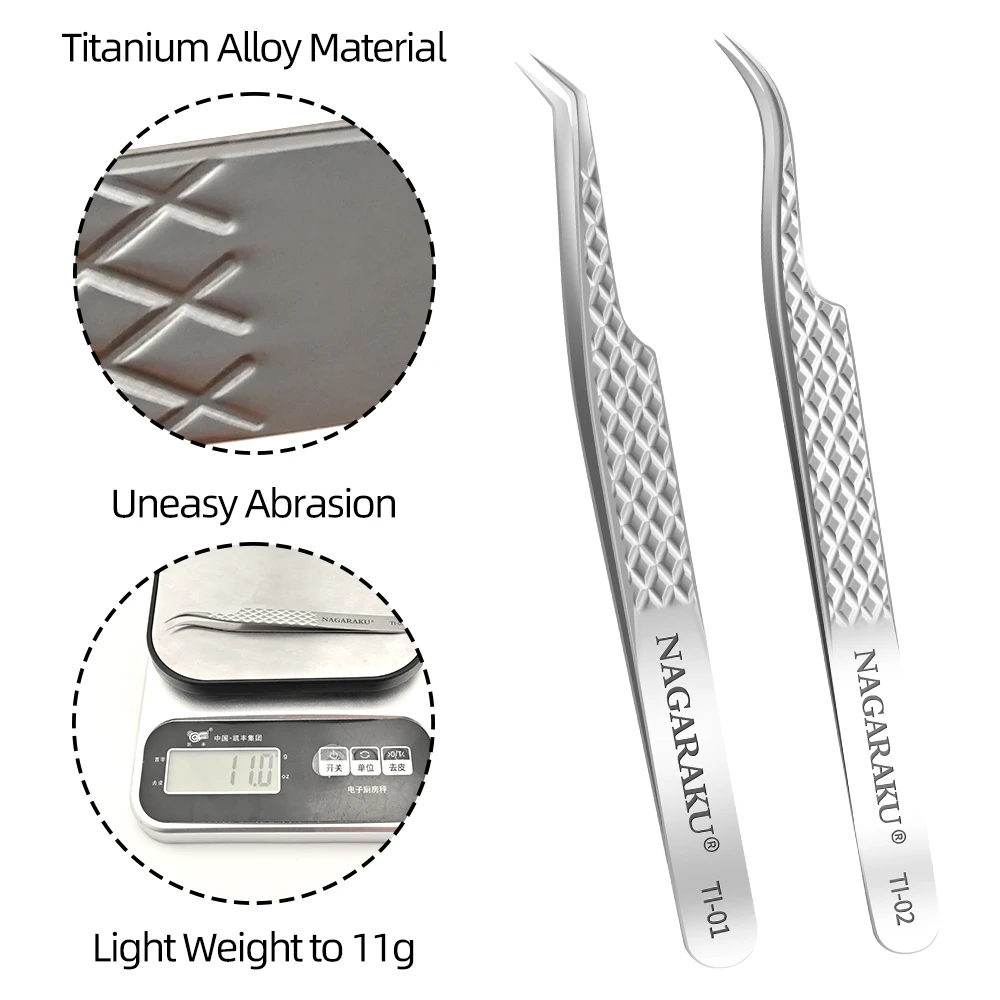 Eyelash tweezers NAGARAKU false eyelashes makeup stainless steel professional