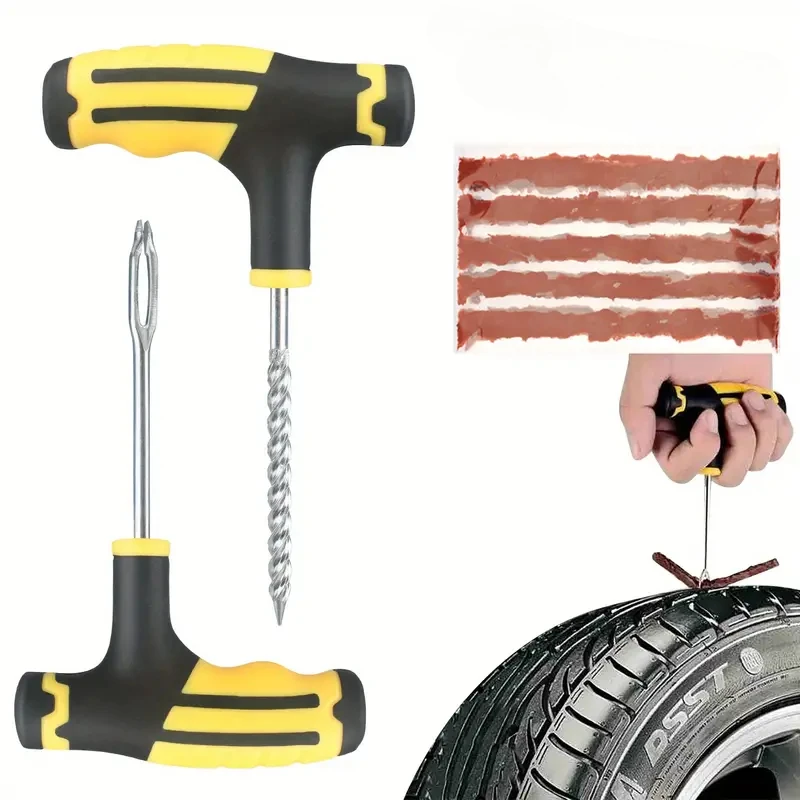 8pcs tire repair kit tire plug kit to fix punctures and plug flats patch tire repair tools set for cars motorcycles trucks tractor details 0