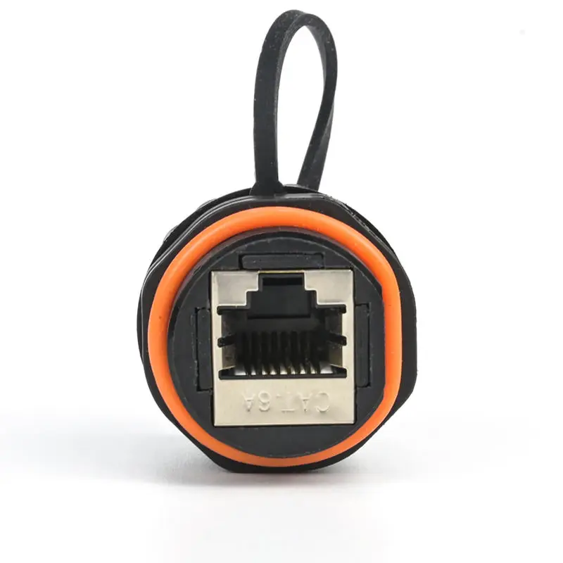 RJ45 패널 마운트 커플러, IP68 차폐형 산업용 패널 마운트 벌크헤드 이더넷 LAN 패스 스루 커넥터 (CAT5/CAT5E/CAT6A용)