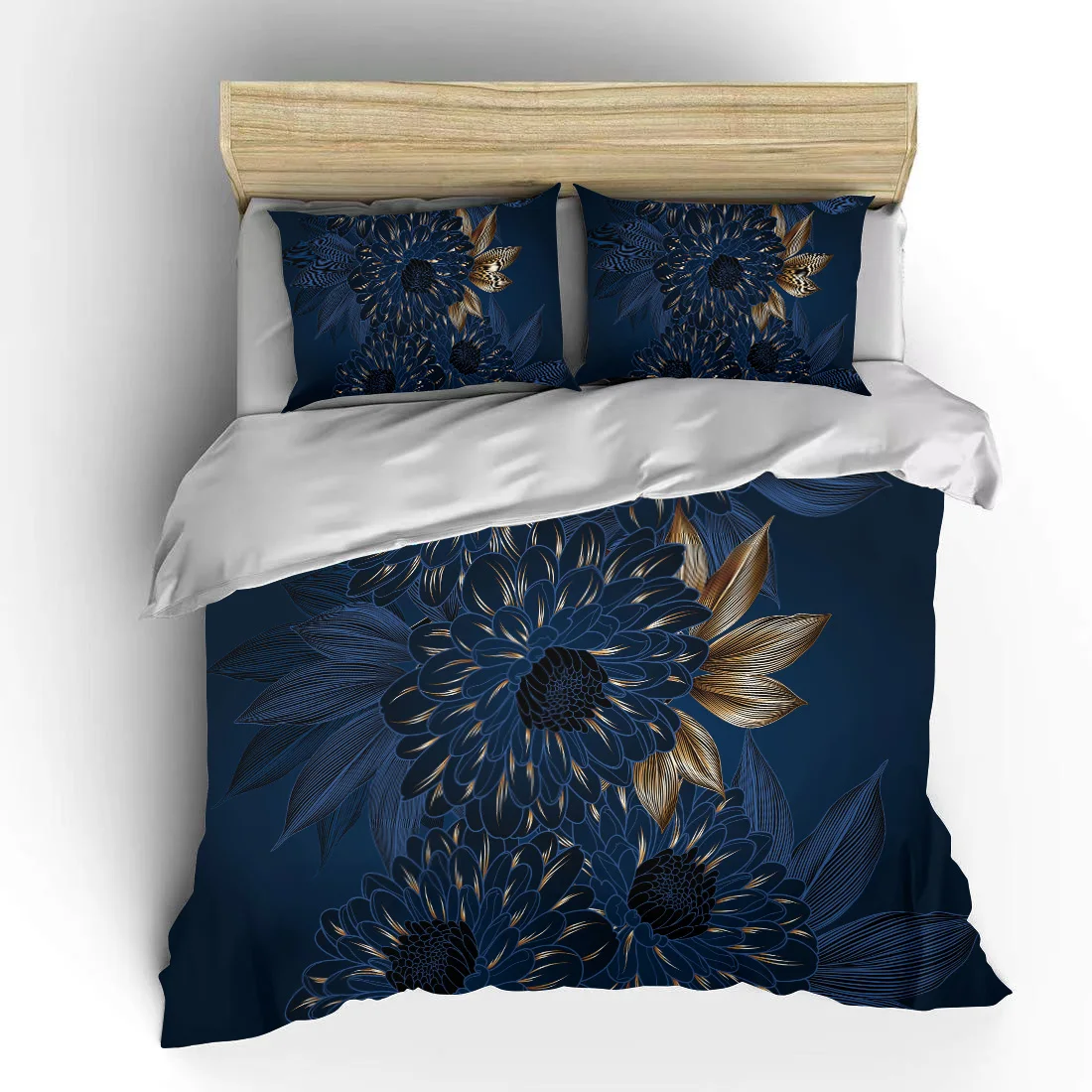 

Botanical Flower Double Bed Duvet Cover Bed European Bedding Sets Home Textiles Luxury Pillow Cases Bedroom Bedding