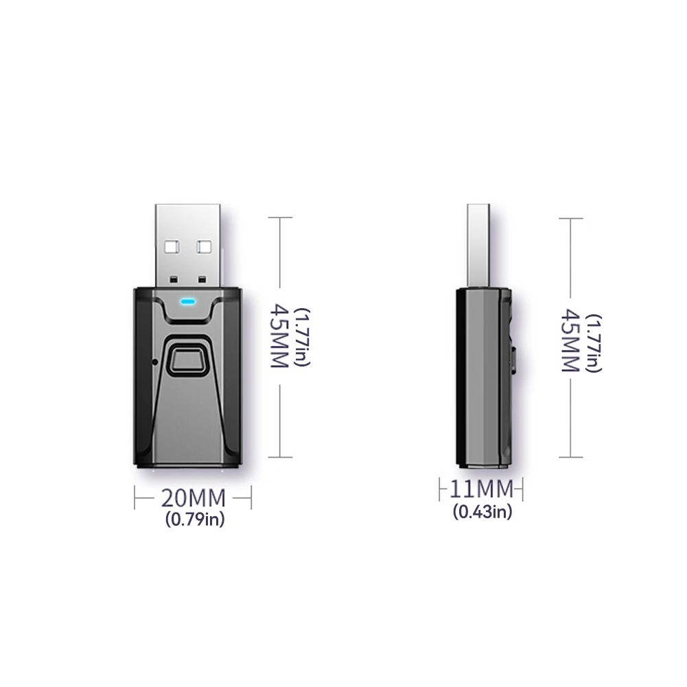 4 in 1 Wireless Bluetooth 5.0 Transmitter Receiver Adapter 3.5mm AUX for TV PC Headphones Home Stereo Car HIFI Audio Receiver
