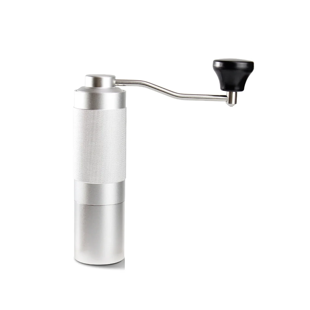 

Manual Coffee Grinder Portable Adjustable Stainless Burr for Kitchen Silver