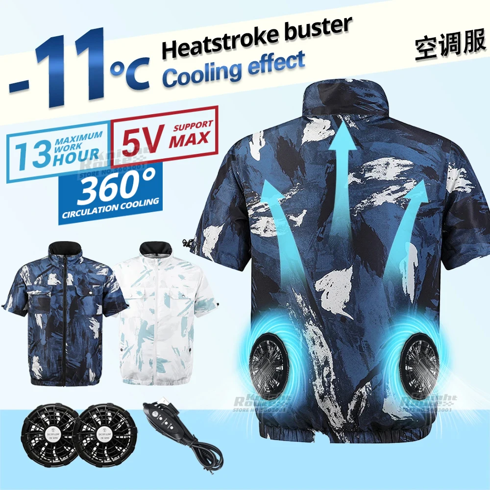 Summer Fan Vest motorcycle jacket motorcycle clothing Biker Jackets Motorcycle Jackets Men Women's Vest USB Charging Air Camping Clothes Cooling For New Fishing