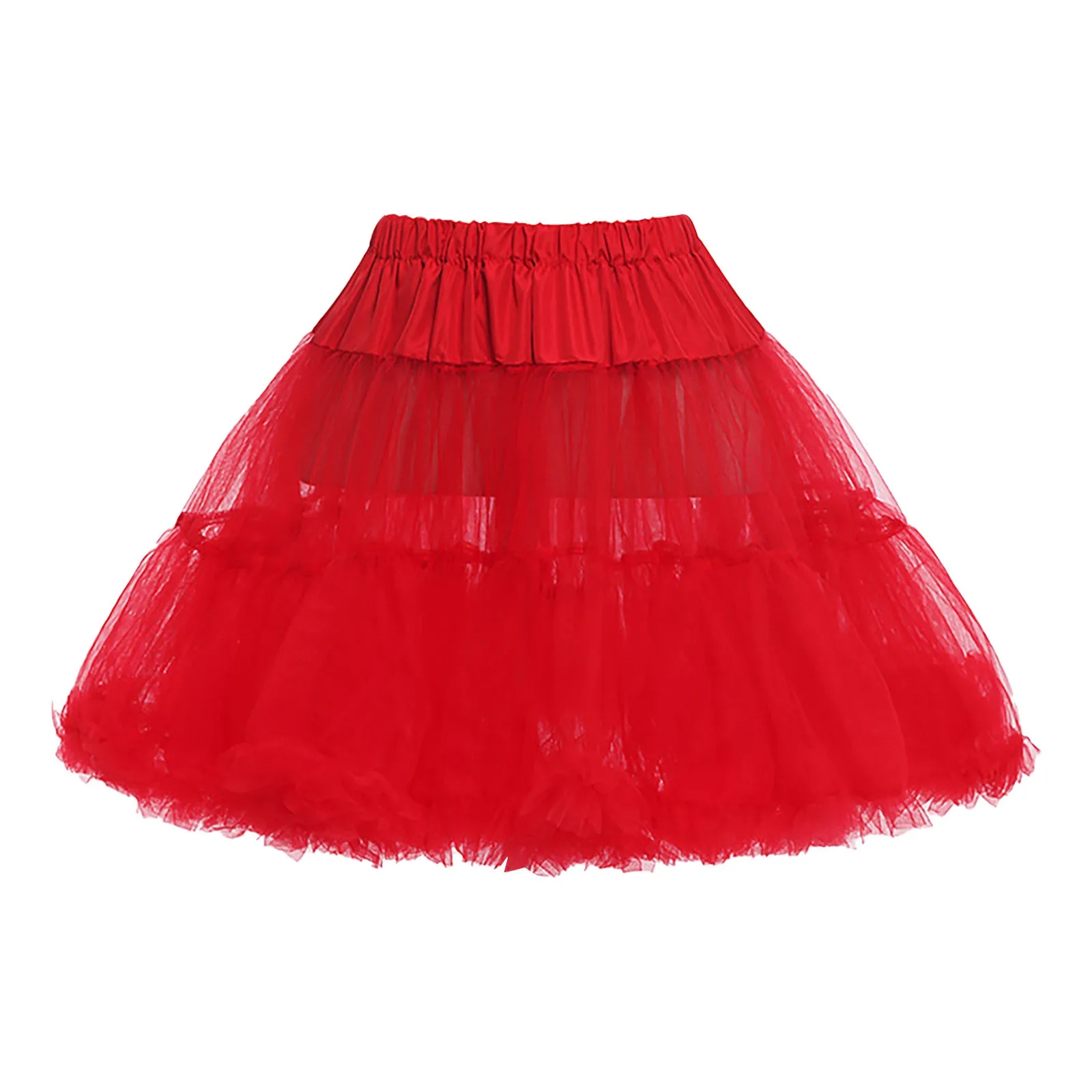 

Women Skirt Ball-Gown Tutu-Skirt Dancewear Rainbow Puffy Mini-Skirts Petticoat Muti-Colors Elastic Fairy Lolita Summer Tulle