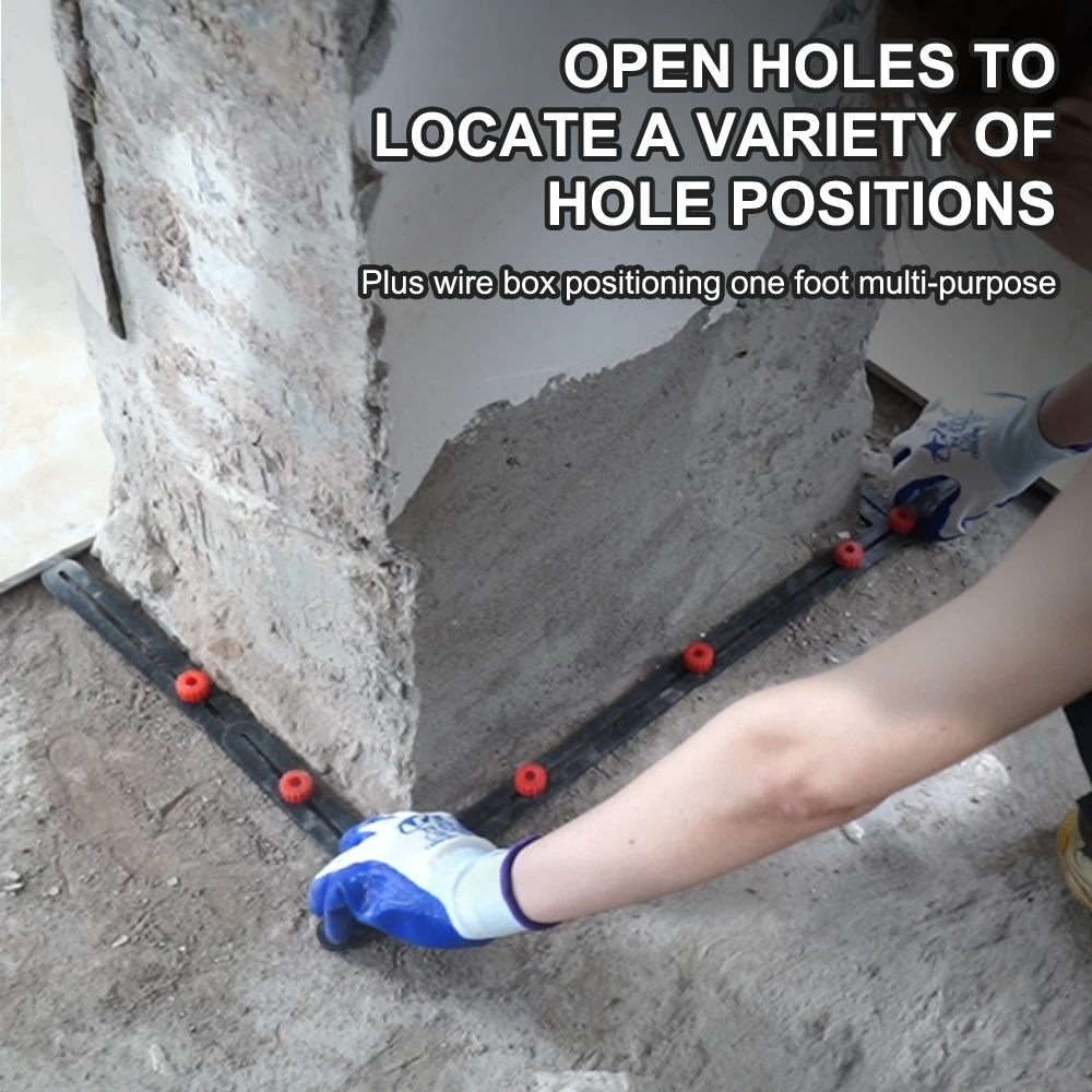 Angle Measuring Ruler Aluminum Alloy Multi Angle Ruler Finder Measure Ruler 2 Drill Tile Hole Locator Woodworking Construction tool
