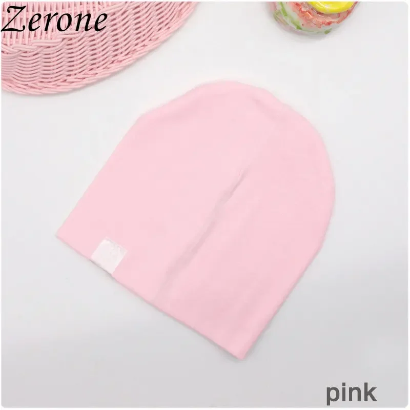 Baby Hat Cute Solid Knitted Cotton Hats for Newborn Baby Children Autumn Winter Warm Earmuffs Colorful Crown Caps Skullies